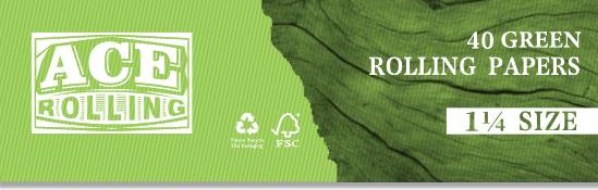 ACE Rolling green paper booklet cover
