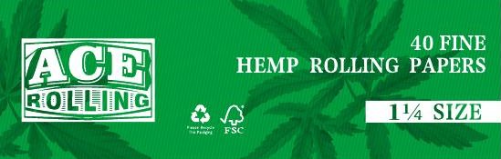 ACE Rolling organic hemp paper booklet cover