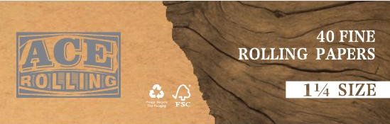 ACE Rolling unbleached wood paper booklet cover